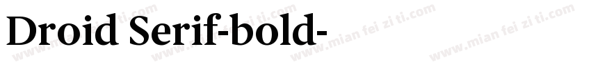Droid Serif-bold字体转换